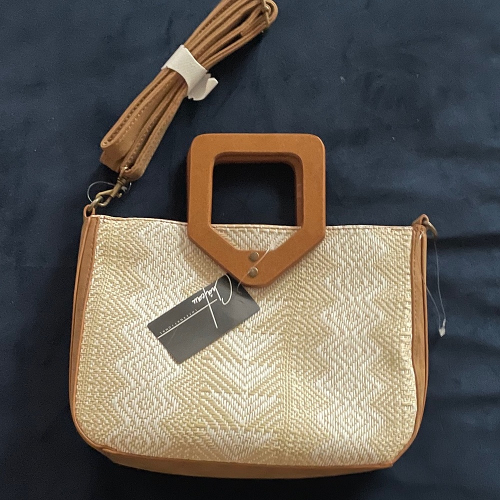 Wooden handle purse